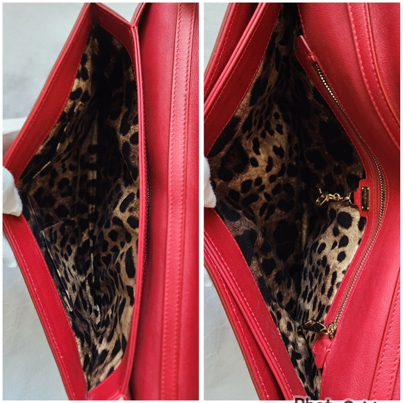 Auth Dolce&Gabbana Miss Linda Red Shoulder/Cluth Bag - Picture 6 of 12